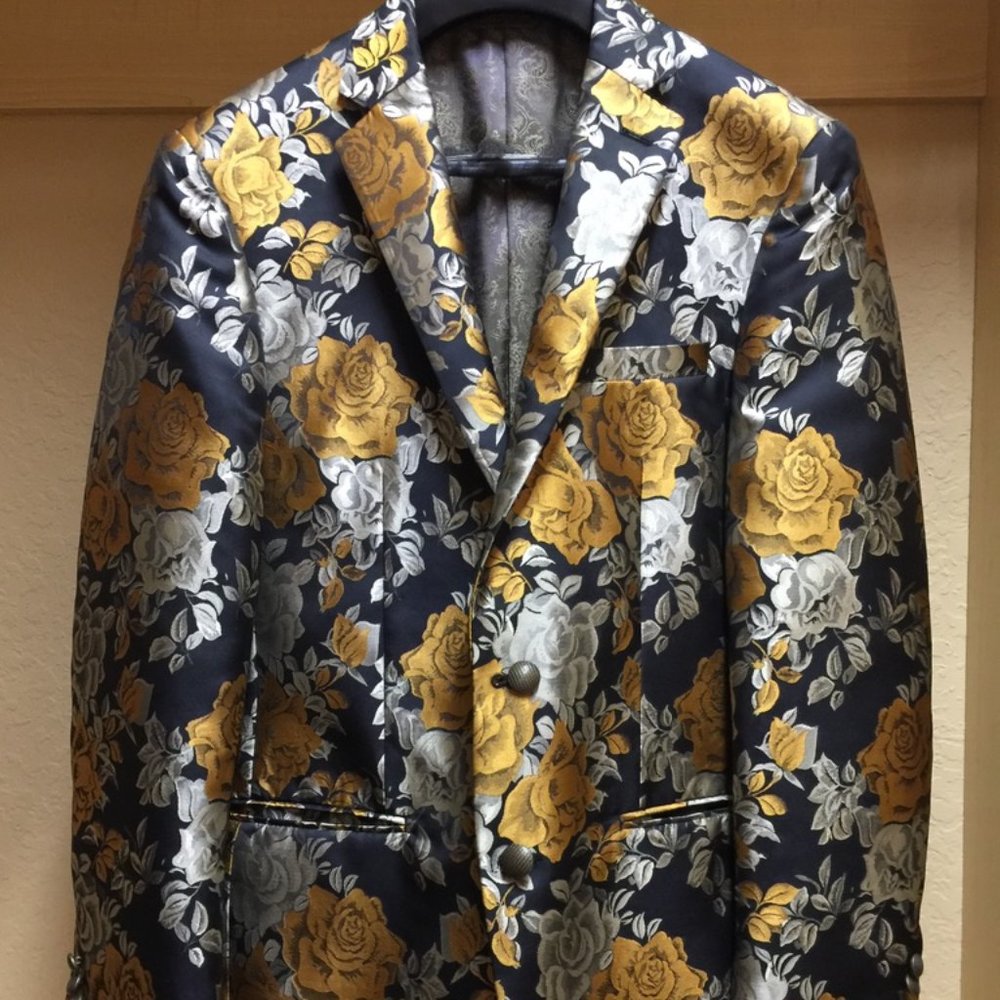 Tallia Floral Gold/Silver Sportcoat